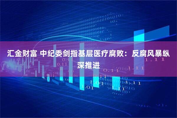 汇金财富 中纪委剑指基层医疗腐败：反腐风暴纵深推进