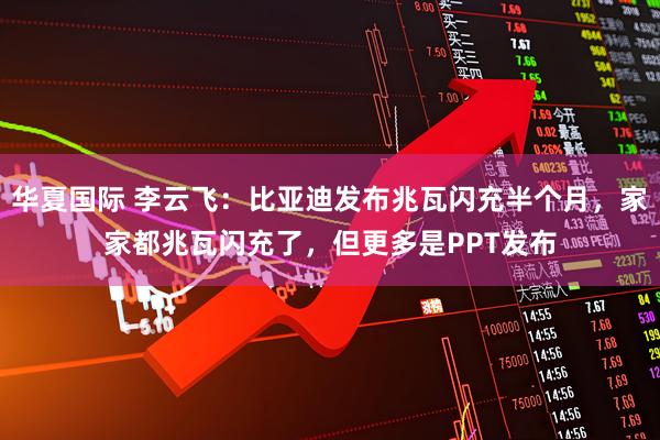 华夏国际 李云飞：比亚迪发布兆瓦闪充半个月，家家都兆瓦闪充了，但更多是PPT发布
