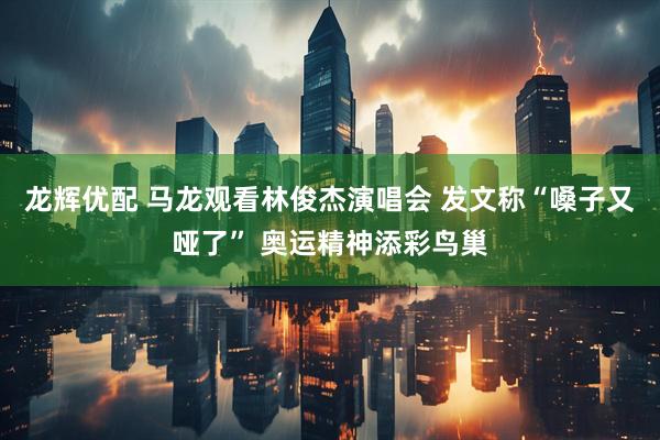 龙辉优配 马龙观看林俊杰演唱会 发文称“嗓子又哑了” 奥运精神添彩鸟巢